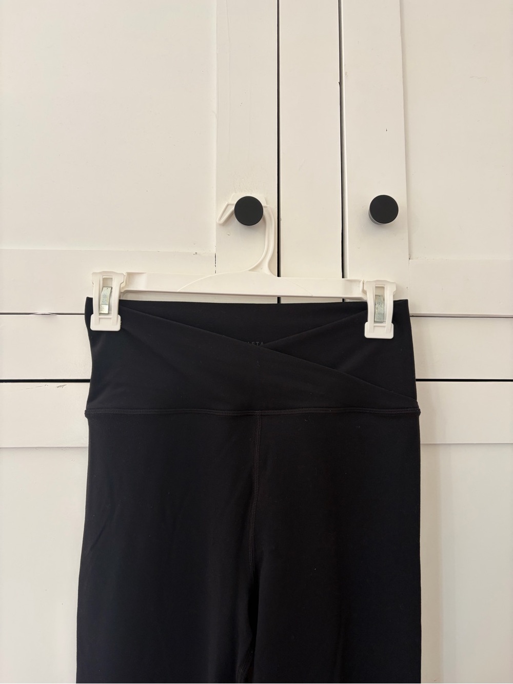 Athleta Black Transcend Crossover ⅞ Tight Leggings Size Medium Tall - Picture 5 of 9